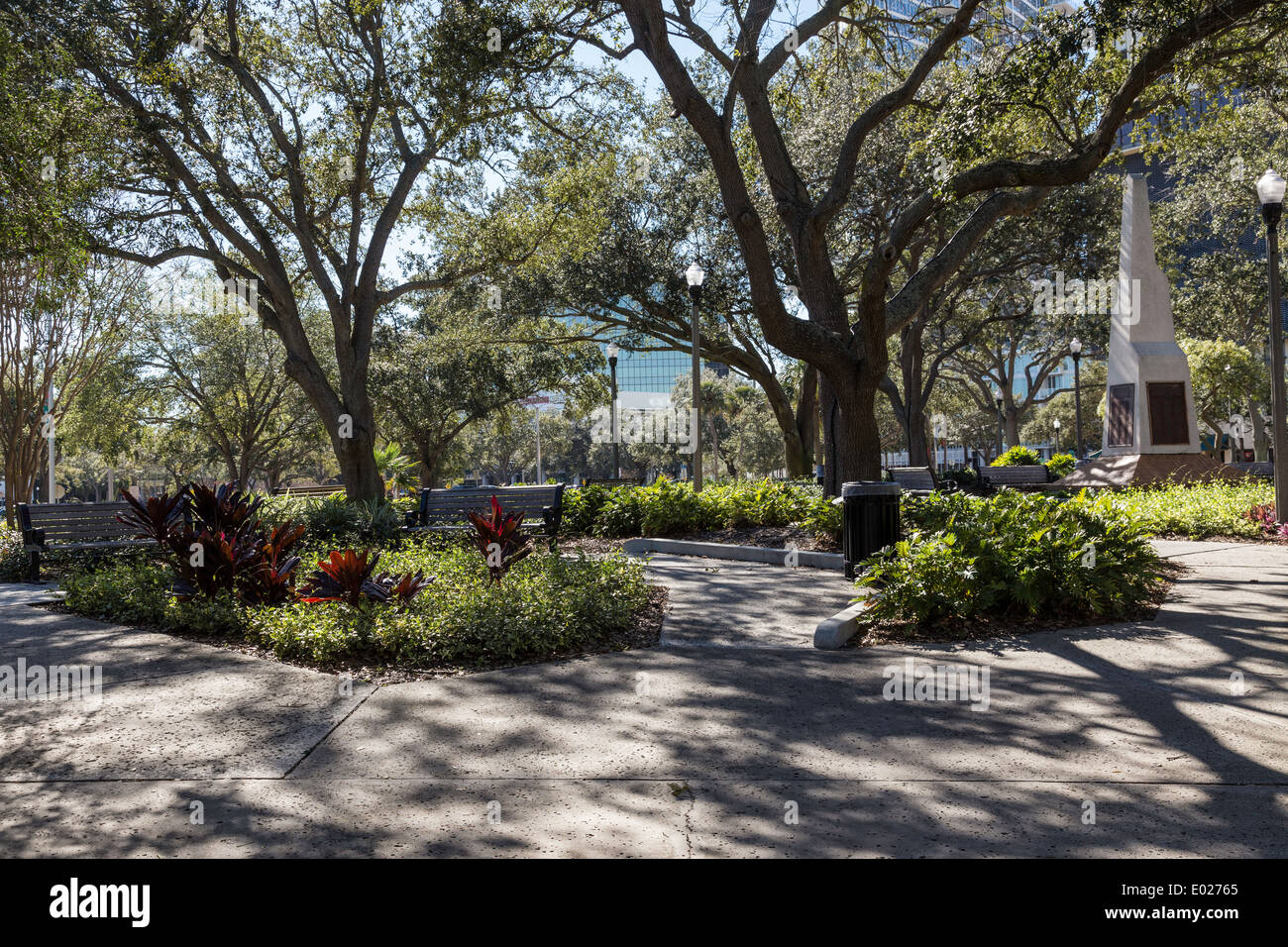 Pioneer Park, Downtown St Petersburg, FL, USA Stock Photo
