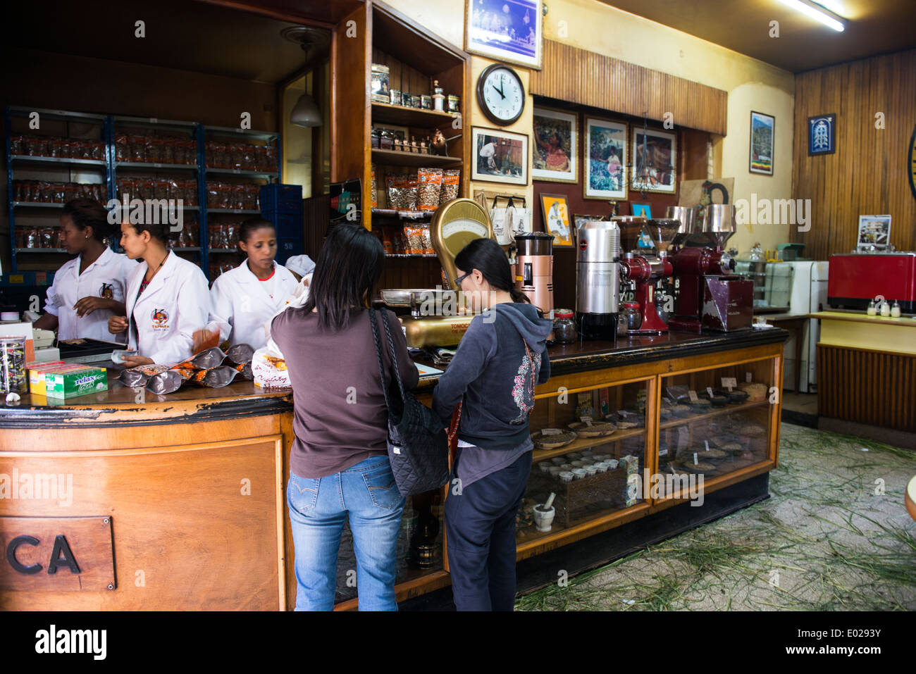 The famous Tomoca cafe in Addis Ababa Stock Photo Alamy