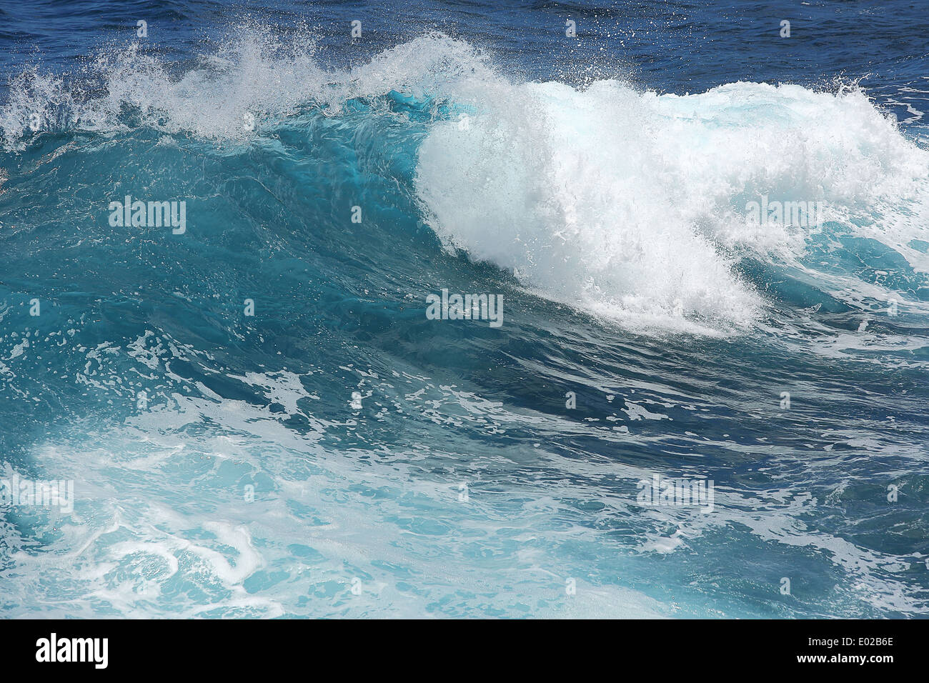 Beautiful teal ocean waves Stock Photo