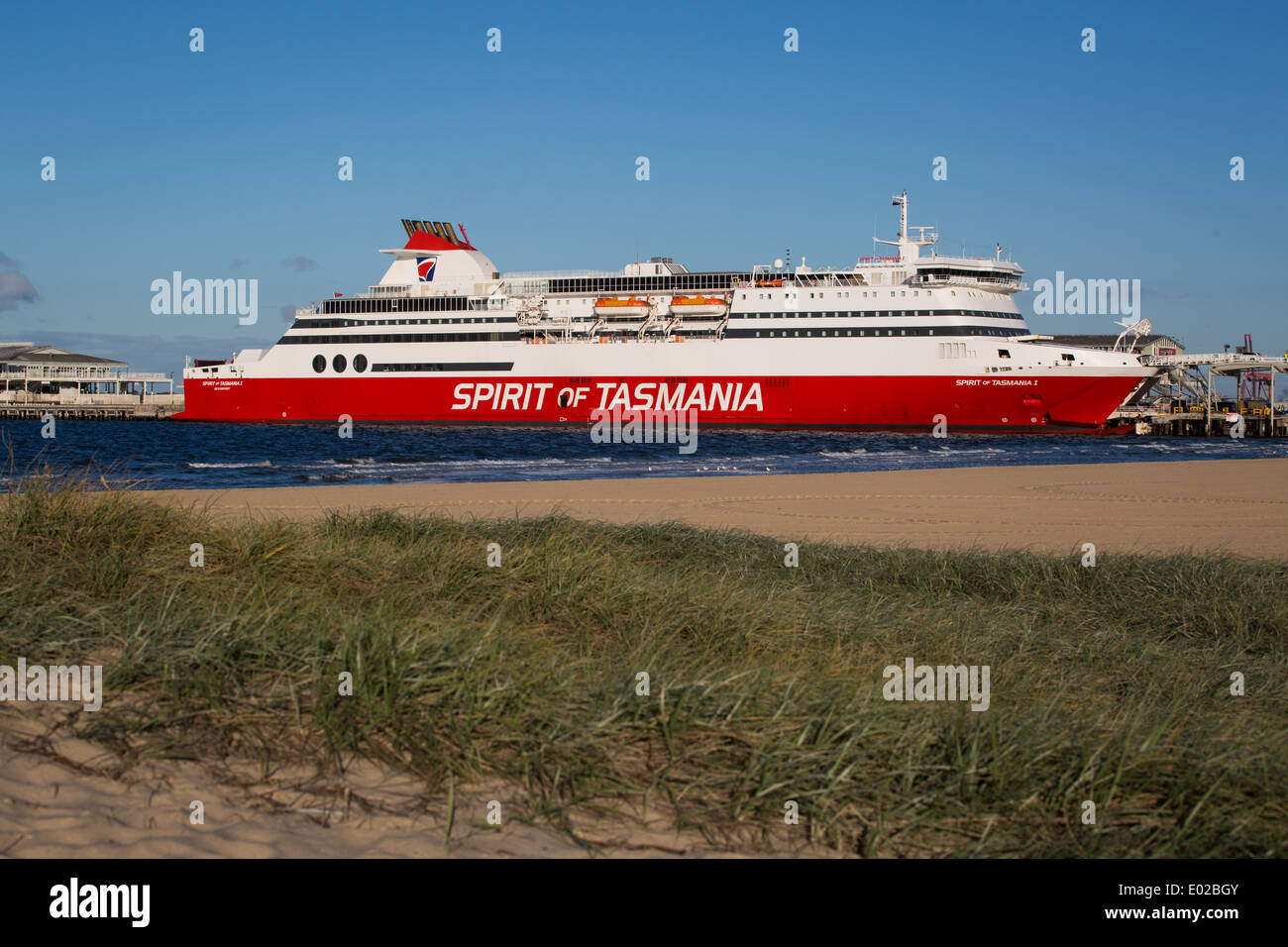 Spirit of Tasmania ferry in Port Melbourne Stock Photo