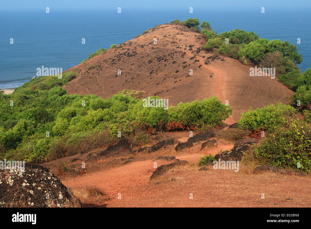 a landscape from goa,india.This seascape is near chapora fort,goa. Stock Photo