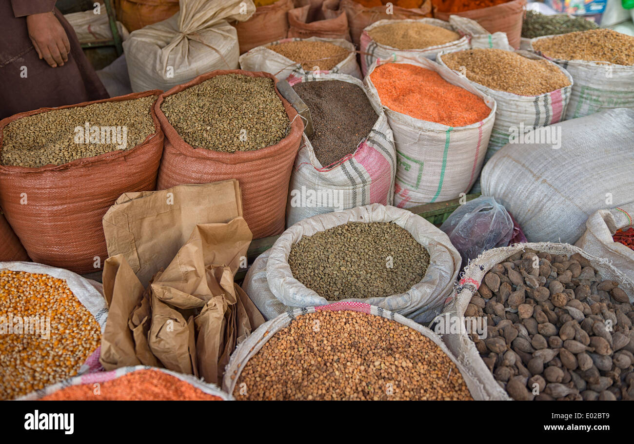 Spices Mercato Market in Addis Ababa, Ethiopia Stock Photo