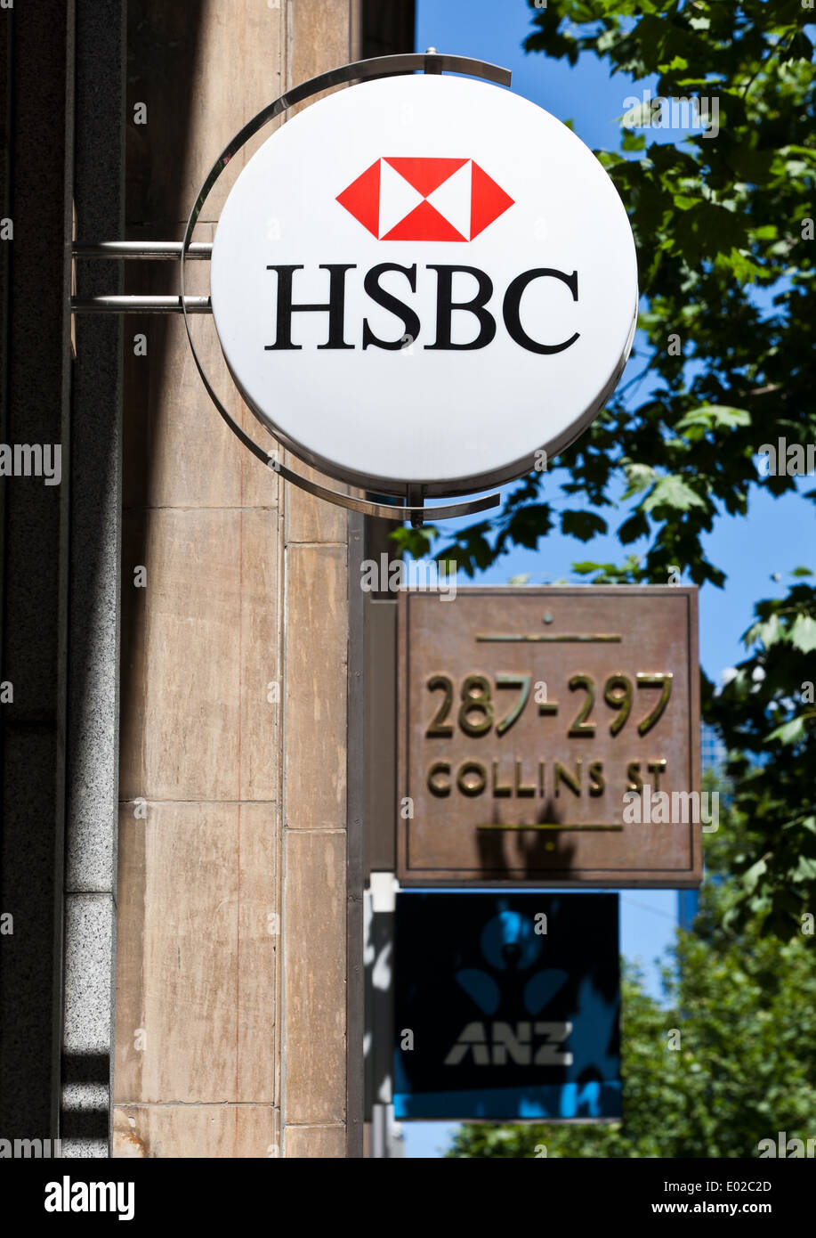 HSBC bank, Melbourne Stock Photo
