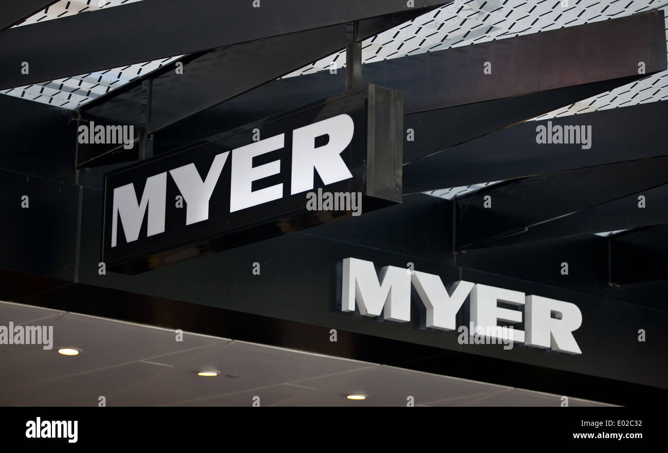 Myer store, Bourke Street Mall, Melbourne Stock Photo - Alamy