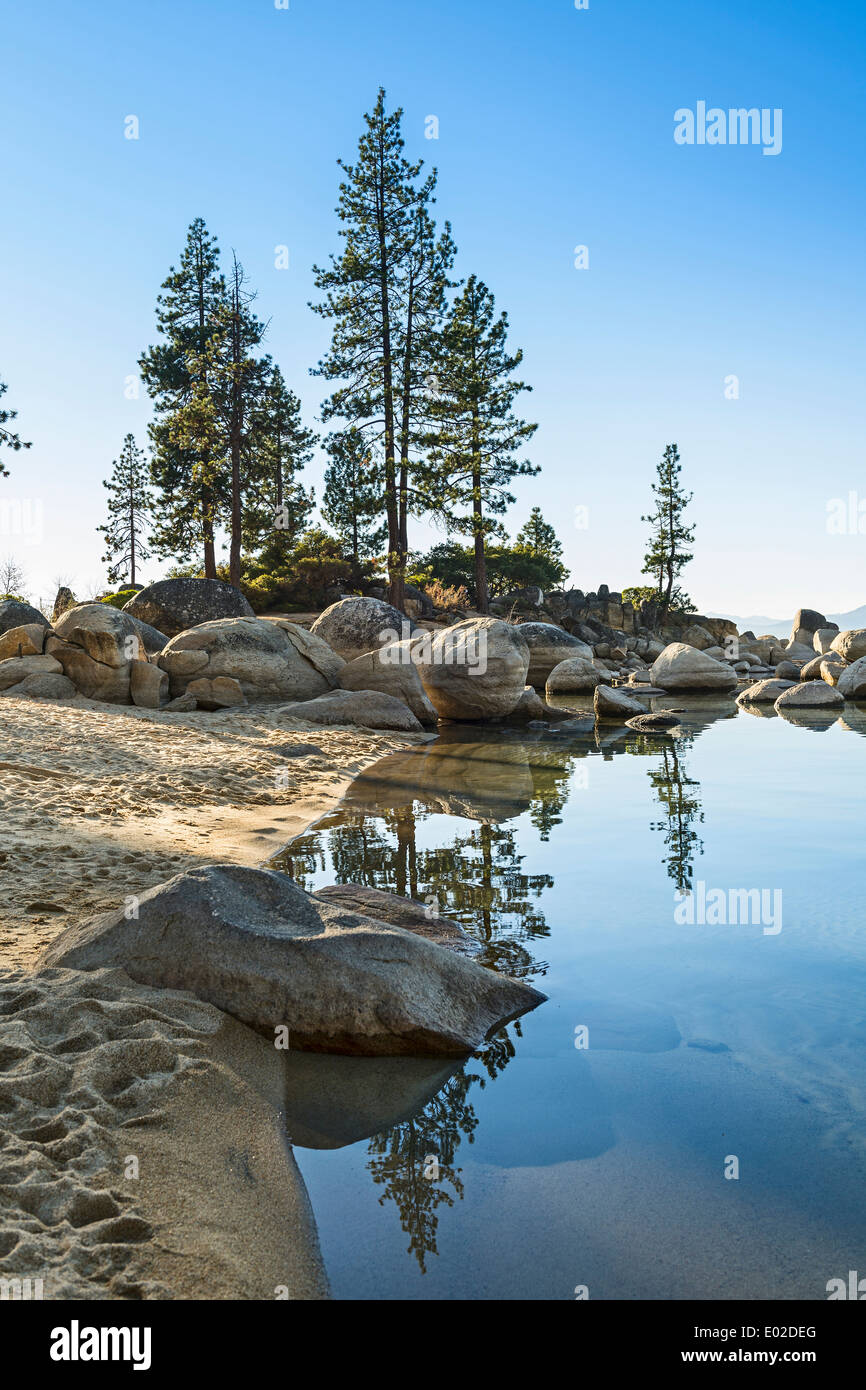 Beautiful Sand Harbor in Lake Tahoe. Stock Photo