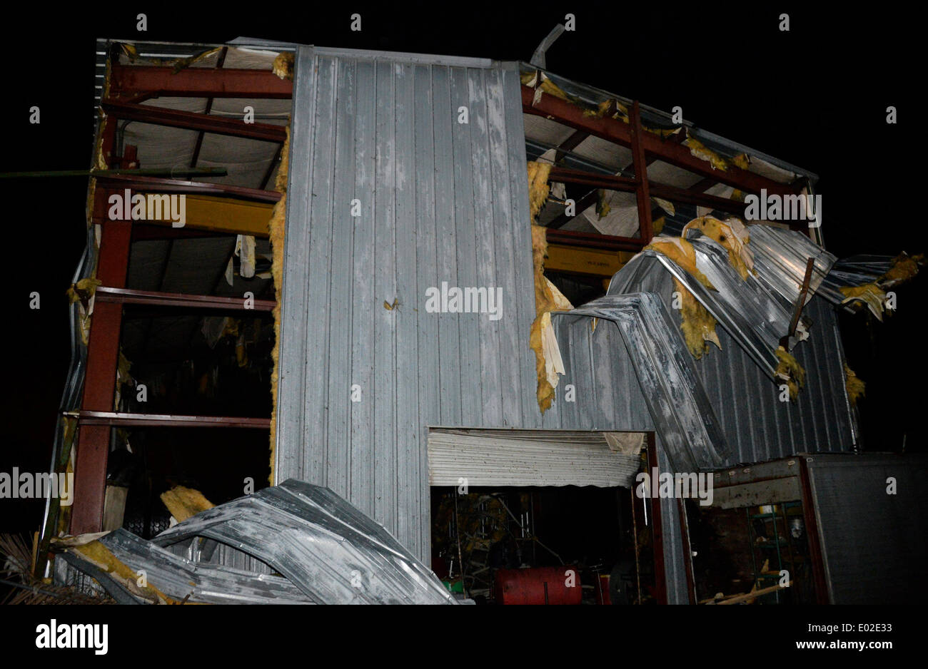 Usa. 27th Apr, 2014. Damage from the Mayflower Arkansas tornado that