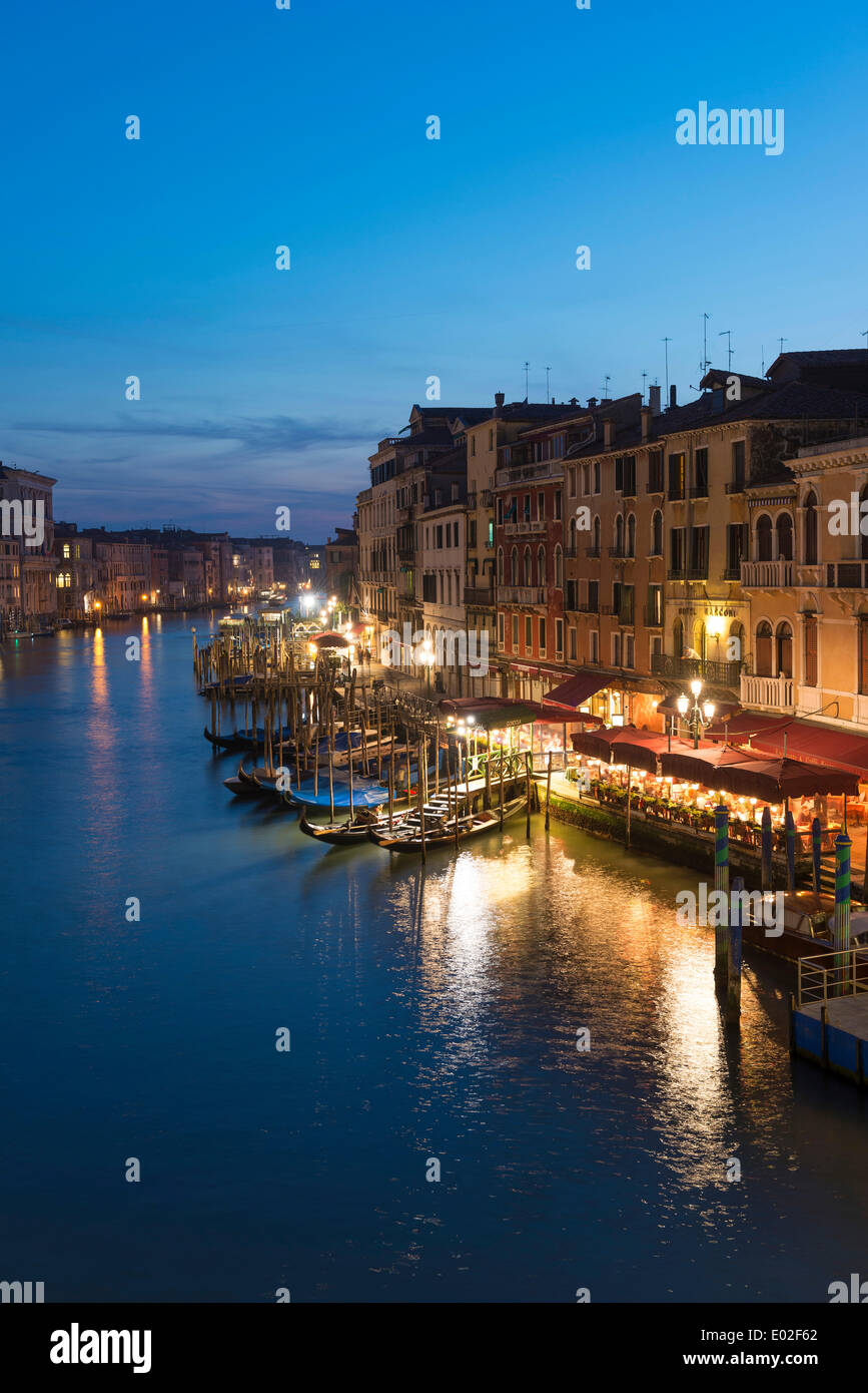 Grand Canal, from Rialto Bridge, Venice, Veneto, Italy Stock Photo
