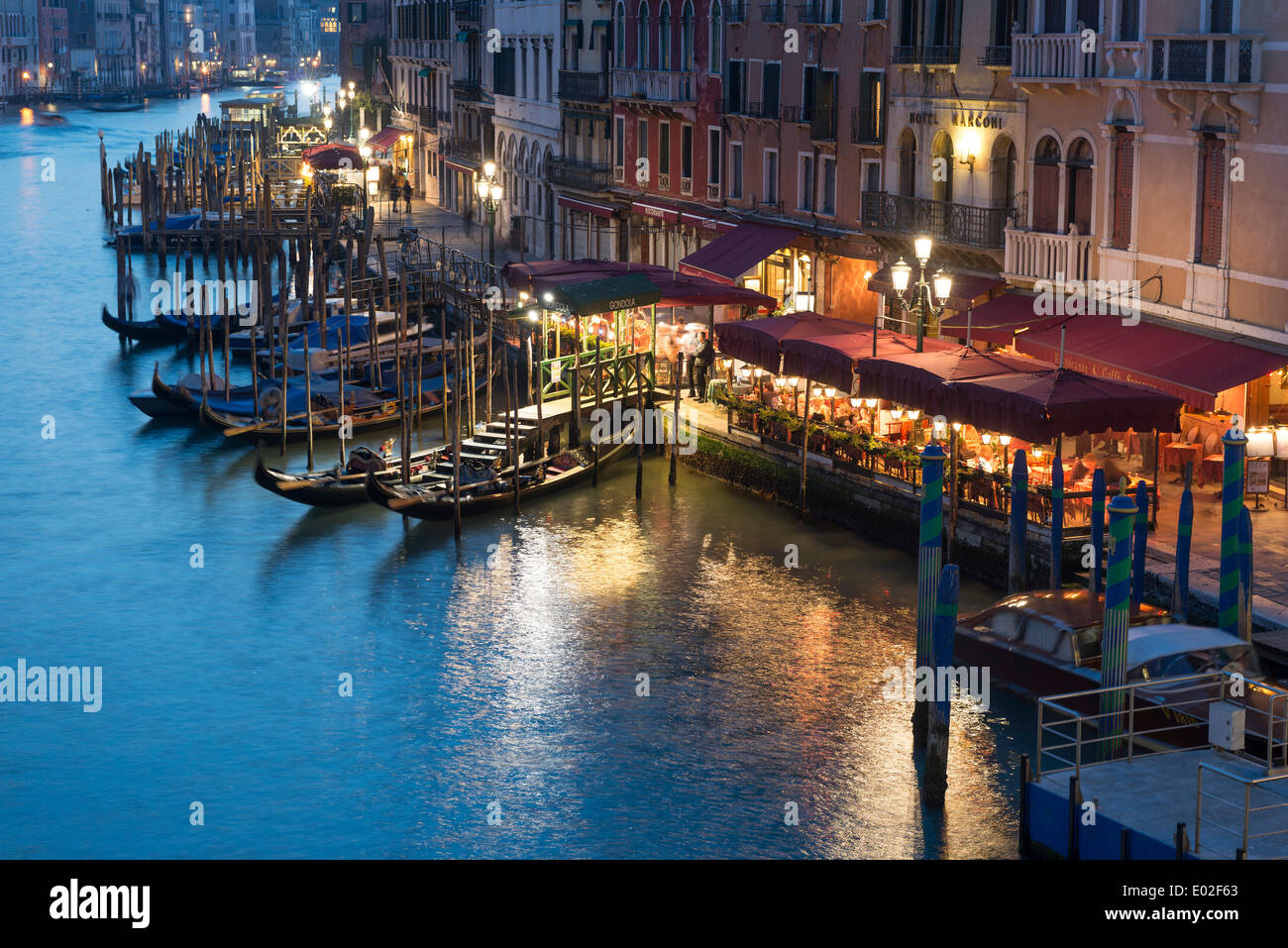 Grand Canal, from Rialto Bridge, Venice, Veneto, Italy Stock Photo