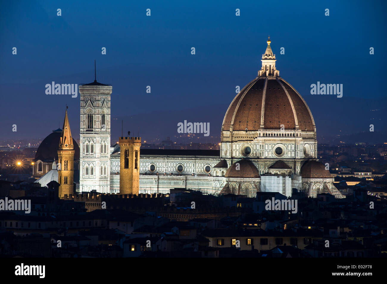 Cathedral, evening mood, Florence, Tuscany, Italy Stock Photo