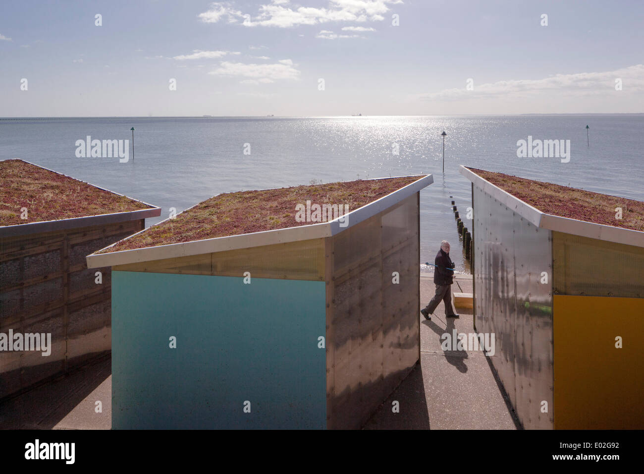 Beach Huts, Shoeburyness, United Kingdom. Architect Pedder & Scampton