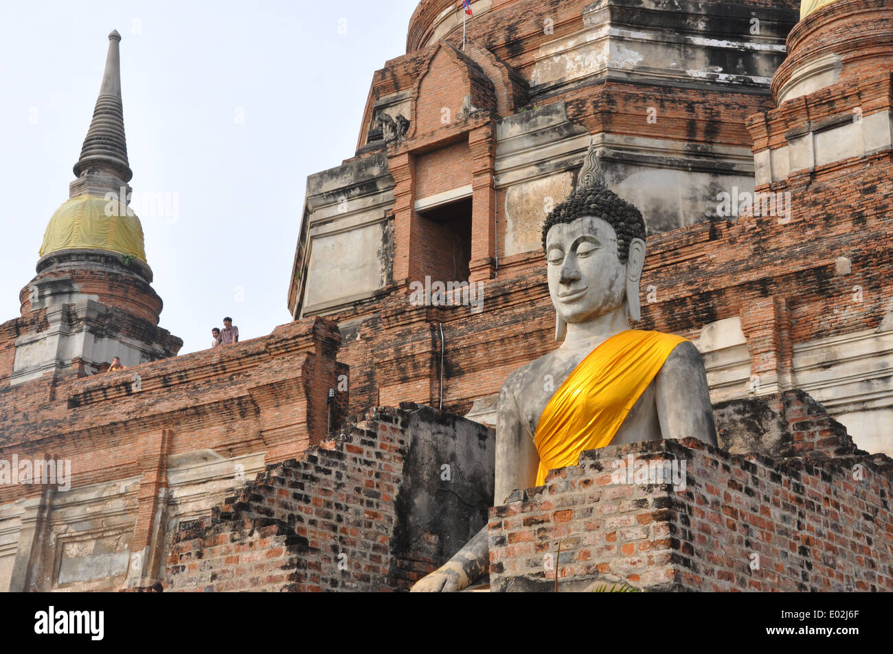 Sitting Buddha in  the Ayutthaya historical park, Ayutthaya, Thailand. Stock Photo