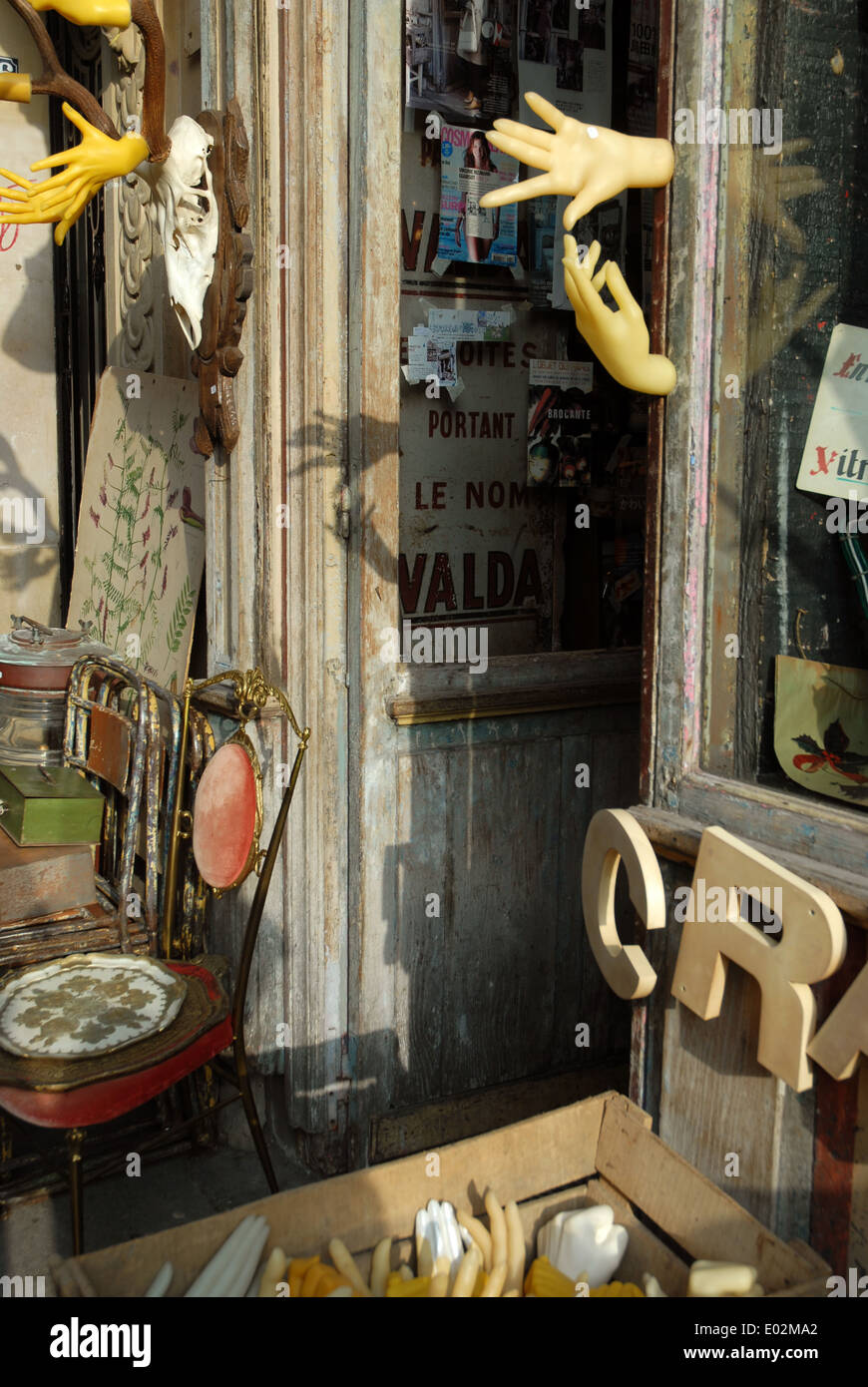 Front of Antique Shop, Paris, France Stock Photo Alamy