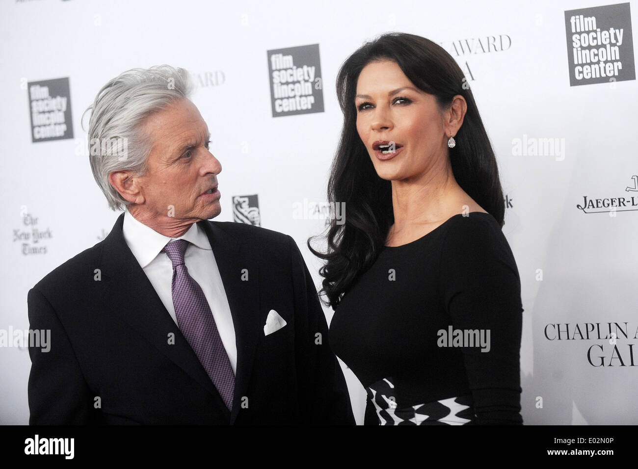 New York City. 28th Apr, 2014. Michael Douglas and Catherine Zeta-Jones