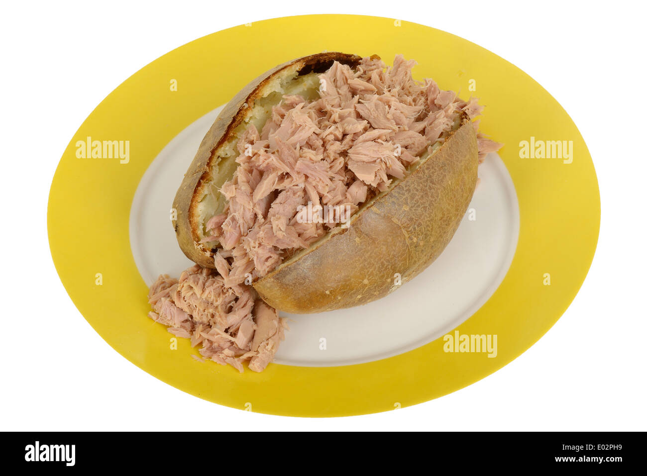 Baked Potato with Tuna Stock Photo Alamy