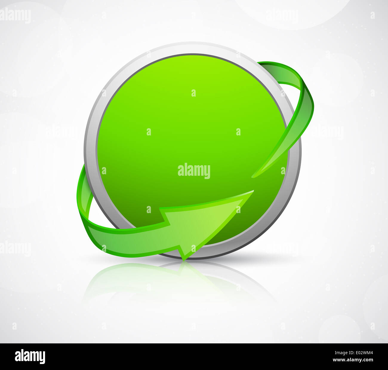 Abstract circle icon with arrows. Green sign Stock Photo - Alamy