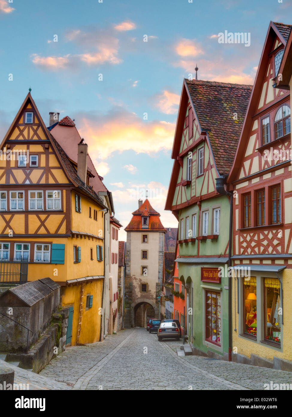 Famous Half Timbered Houses in the City of Rothenburg ob der
