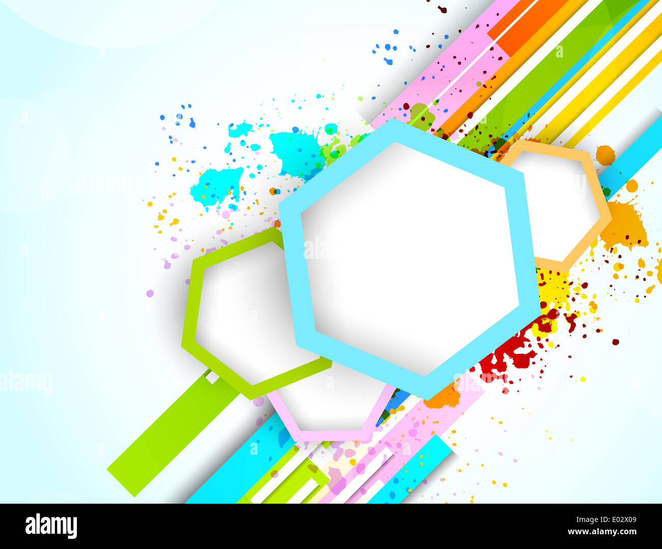 Abstract background with colorful hexagons. Bright illustration Stock ...