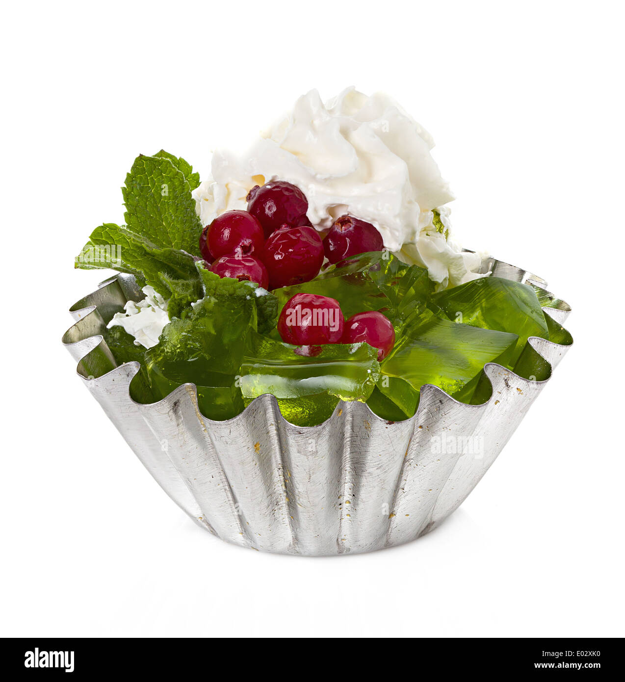 jelly dessert isolated on white Stock Photo - Alamy