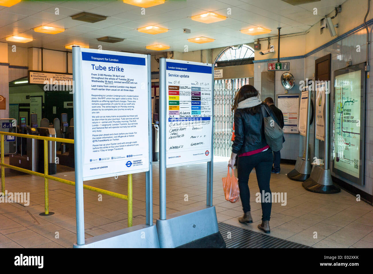 Golders Green Tube Station Northern line, London. Open despite of