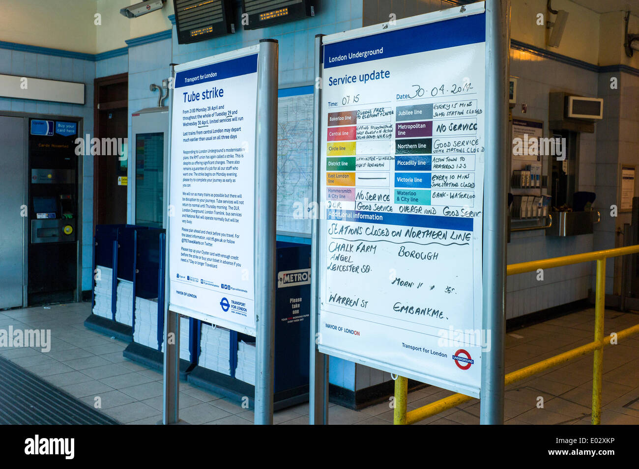 Golders Green Tube Station Northern line, London. Open despite of