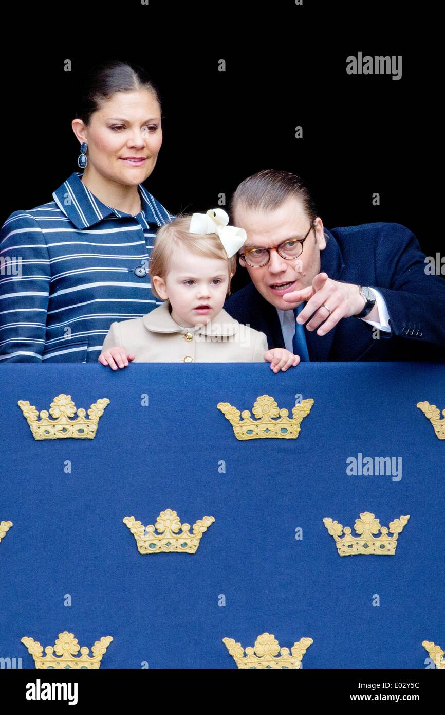 Stockholm, Sweden. 30th Apr, 2014. Crownprincess Victoria, Prince