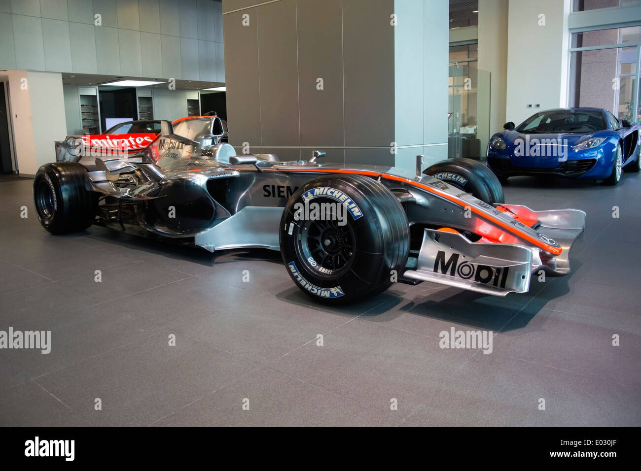 Kimi Raikkonens 2006 McLaren MP4 F1 Racing Car Stock Photo