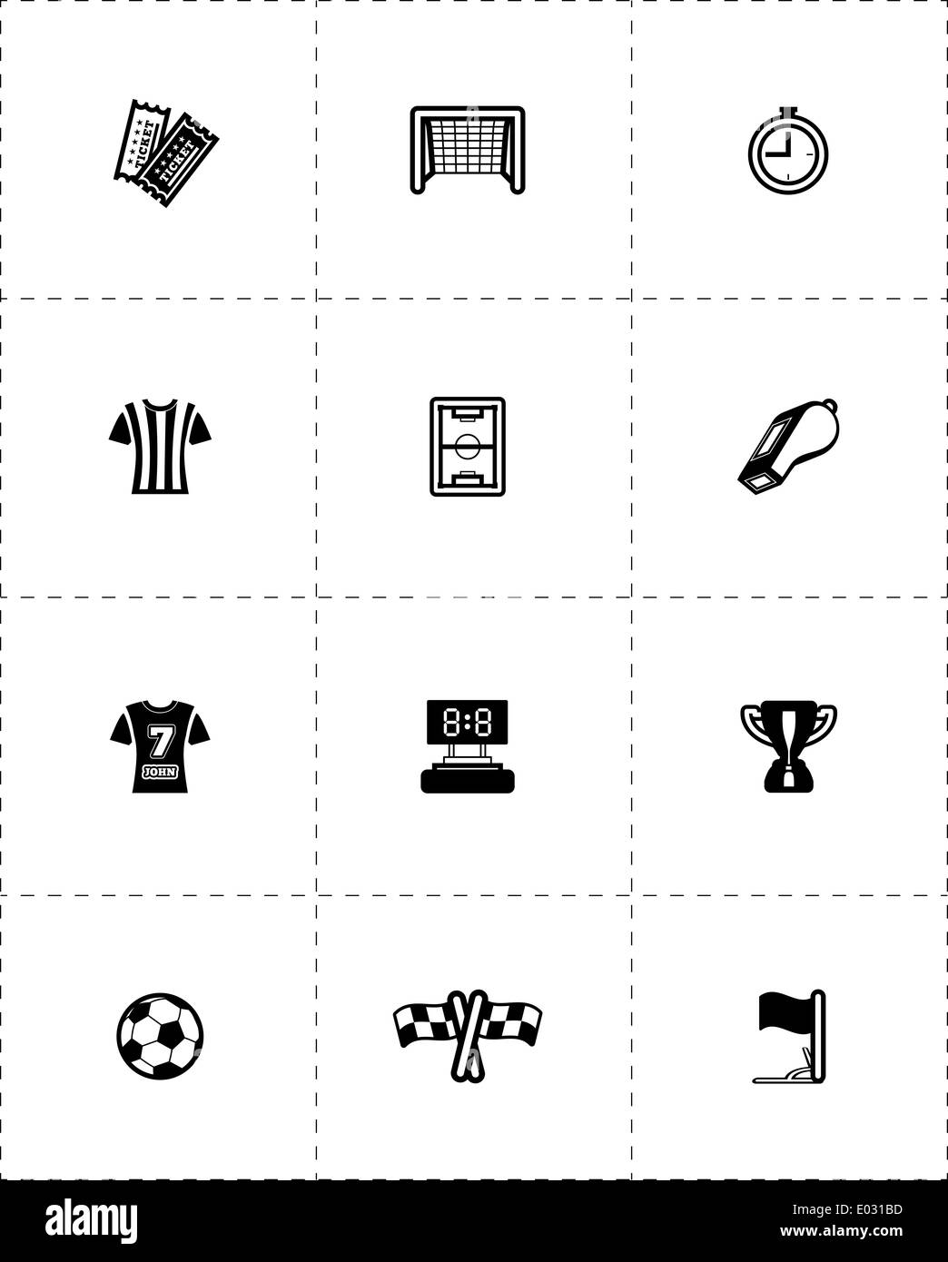 Soccer icon set Stock Photo