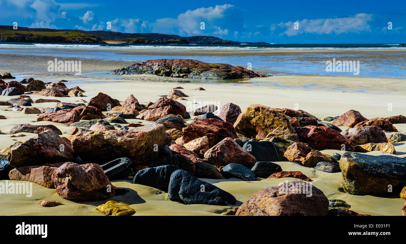 The beach at Ardroil, Isle of Lewis, Outer Hebrides, Scotland Stock Photo