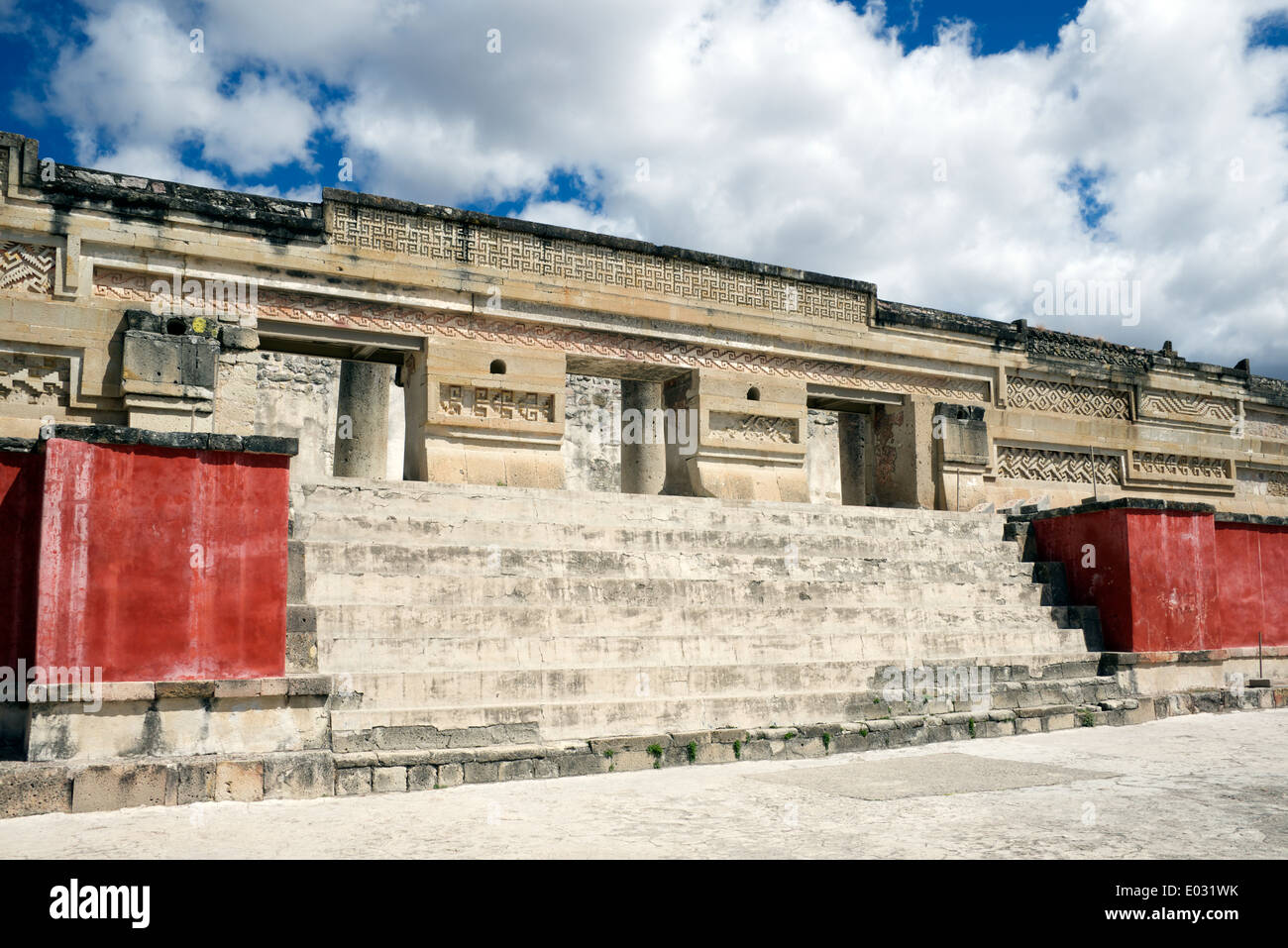 Hall of Columns Zapotec ruins Mitla Oaxaca State Mexico Stock Photo Alamy