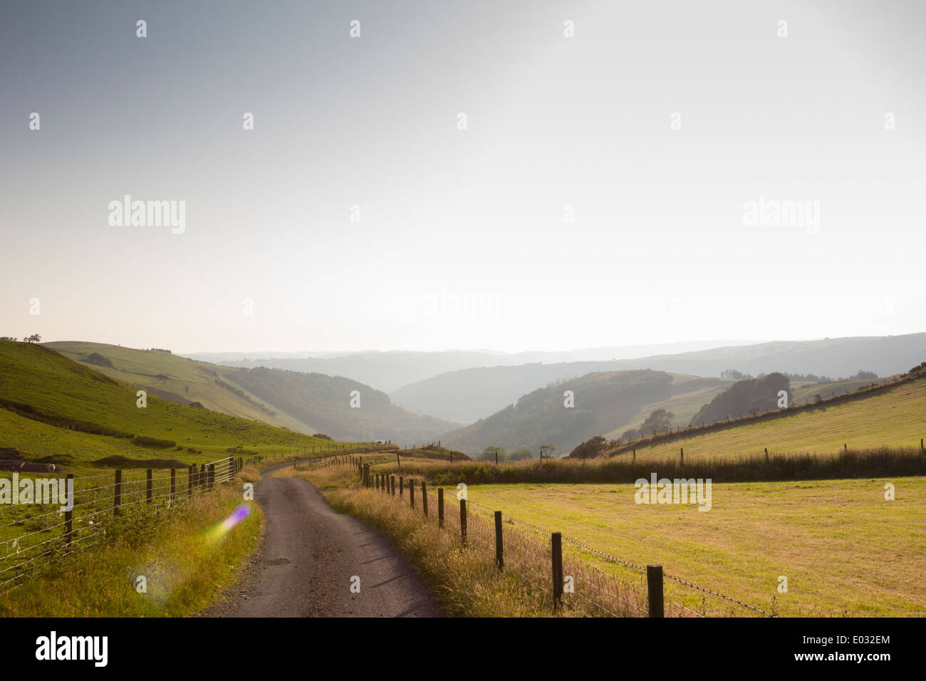 CEREDIGION, WALES View to the west from near Pontarfynach. Stock Photo
