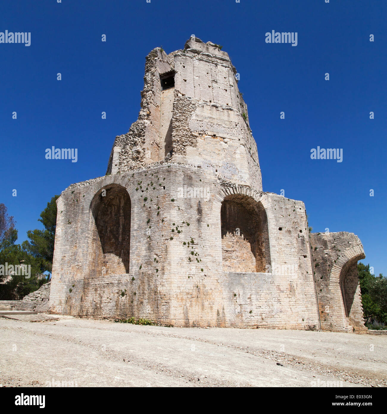 Tour Magne, roman tower in Nimes, France. Stock Photo