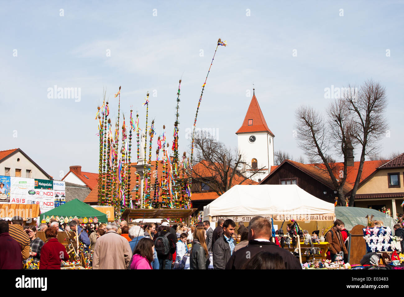 Easter Palm Contest in Lipnica Murowana Stock Photo