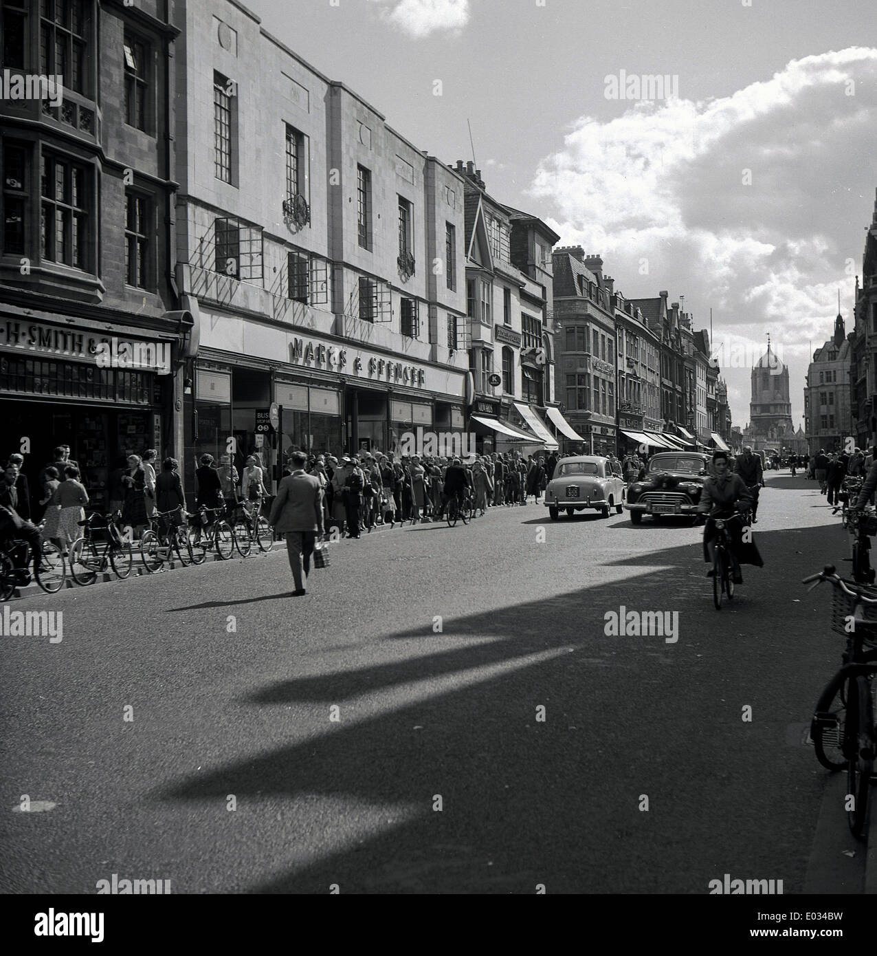 1950s and an historical picture showing high street of Cowley, Oxford
