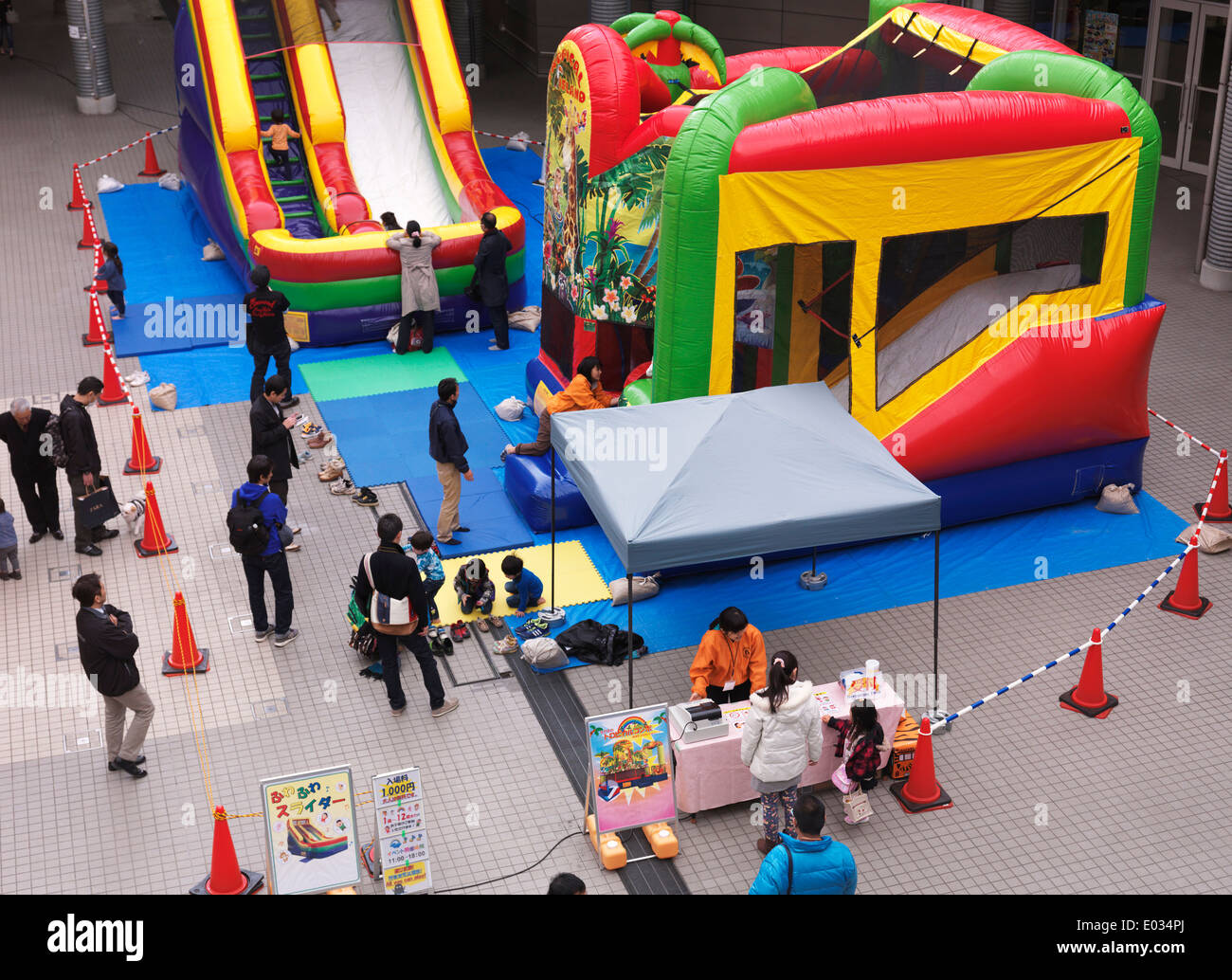 Children playground with inflatable rides at Venus Fort, Odaiba, Tokyo ...