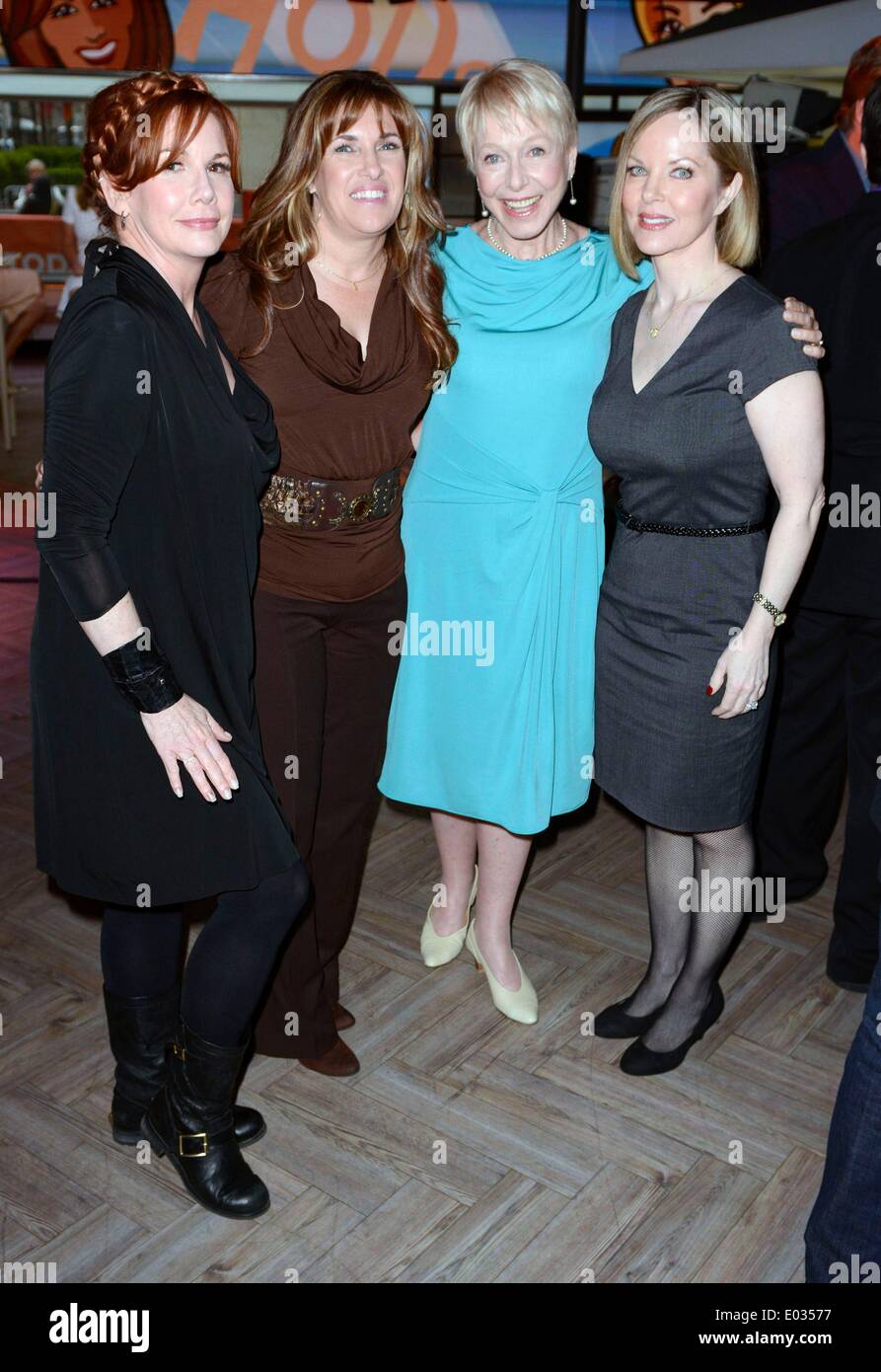 New York, NY, USA. 30th Apr, 2014. Melissa Gilbert, Lindsay Rachel Greenbush, Karen Grassle, Melissa Sue Anderson at talk show appearance for LITTLE HOUSE ON THE PRAIRIE Cast Reunion at the NBC Today Show, Rockefeller Plaza, New York, NY April 30, 2014. Credit:  Derek Storm/Everett Collection/Alamy Live News Stock Photo
