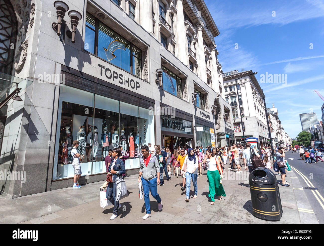 Oxford Street daily life scene, London, England, UK. Stock Photo