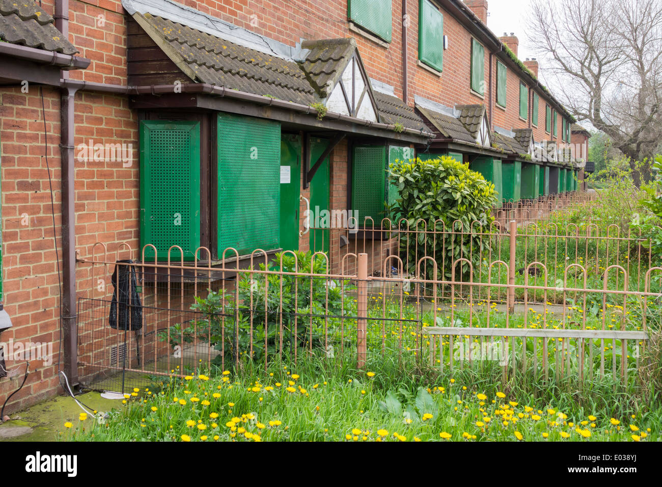 Street of boarded up council houses, Port Clarence near Middlesbrough