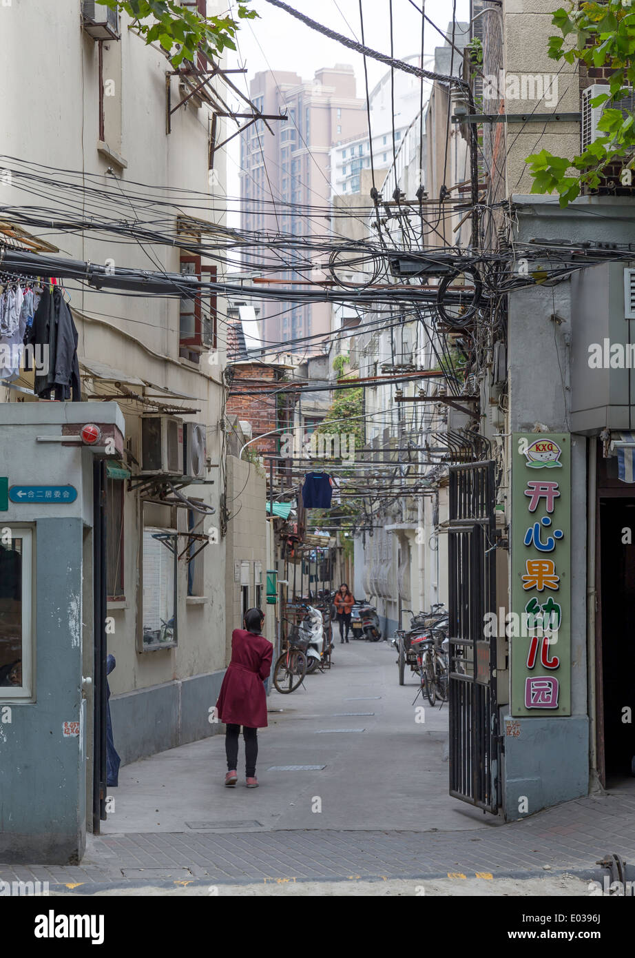 Old Town THE FRENCH CONCESSION SHANGHAI CHINA Stock Photo