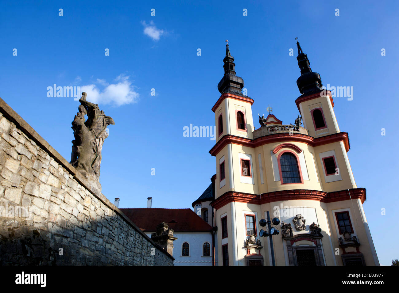 Piarist Church of the Finding of the Holy Cross in Litomysl Czech Republic Stock Photo