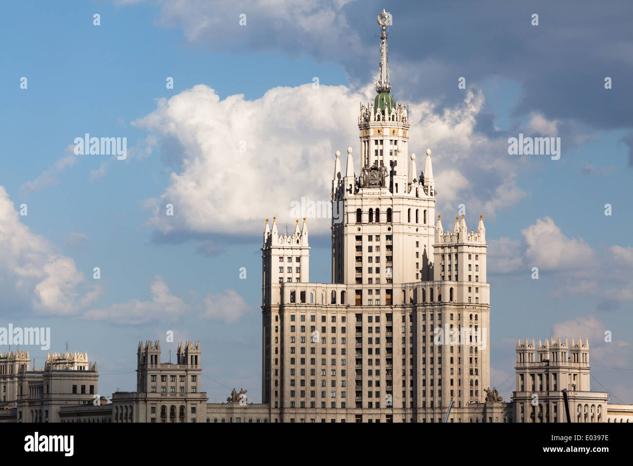 Kotelnicheskaya Embankment Building (one of Seven Sisters), Moscow, Russia Stock Photo