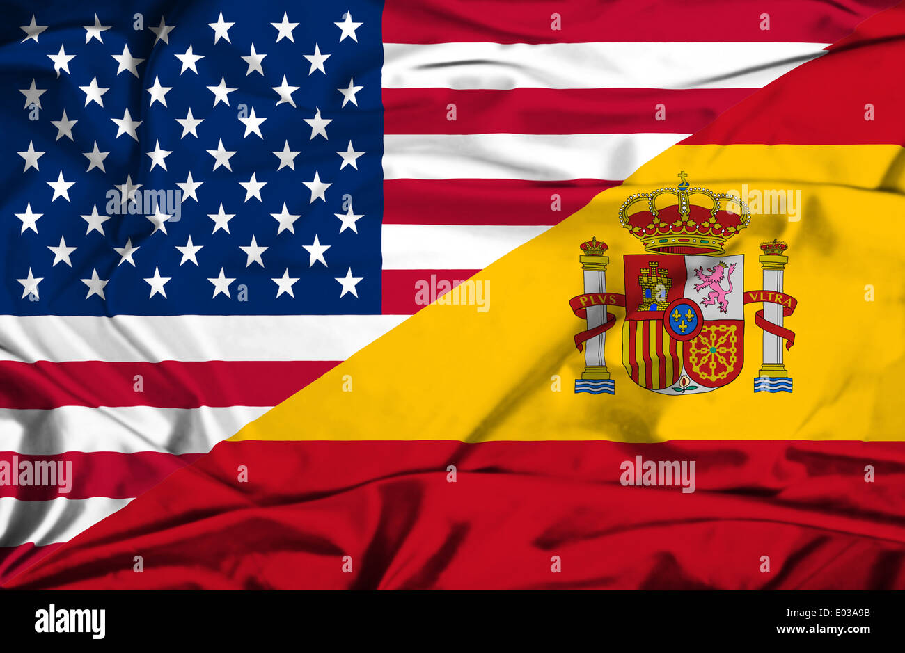 латинская америка. сша и испания. сша и испания. флаг испании. испанский и американский флаги.