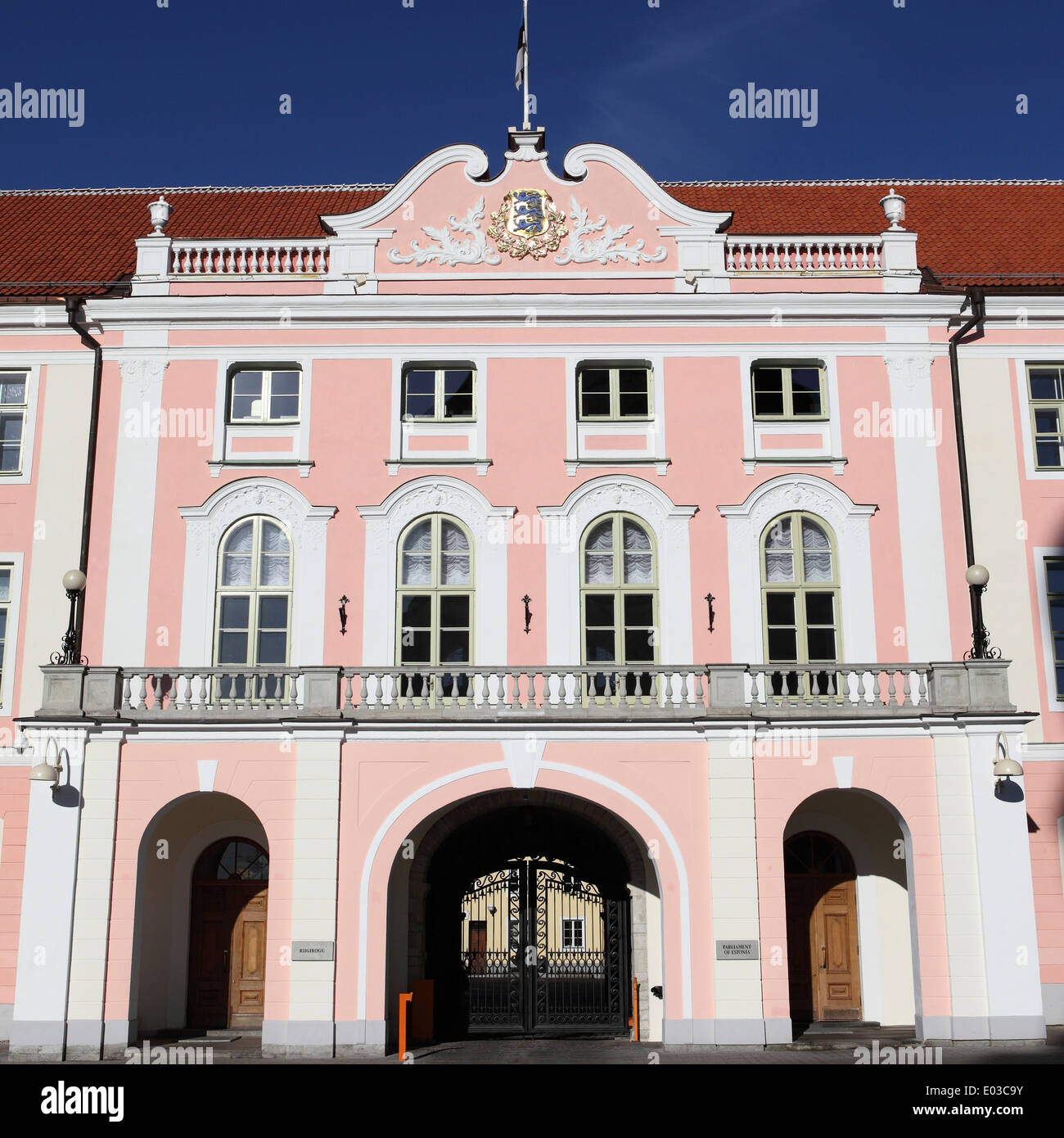 The Estonian Parliament building (Riigikogu) in Tallinn, Estonia. Stock Photo