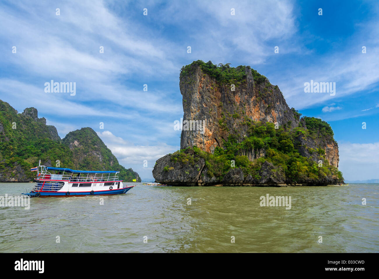 Rock Island from Phang Nga Bay, Ao Phang Nga National Park, Thailand. Stock Photo