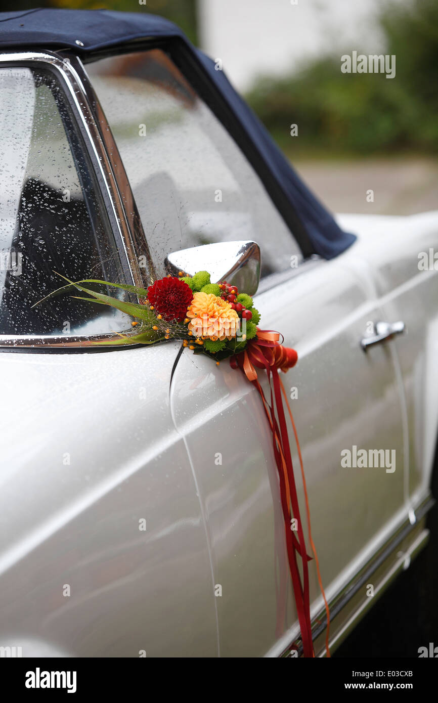 wedding car decoration ribbon  bows prom limousine decoration RETRO light pink 