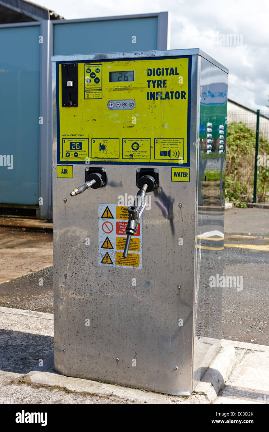 Garage forecourt tyre sale inflator
