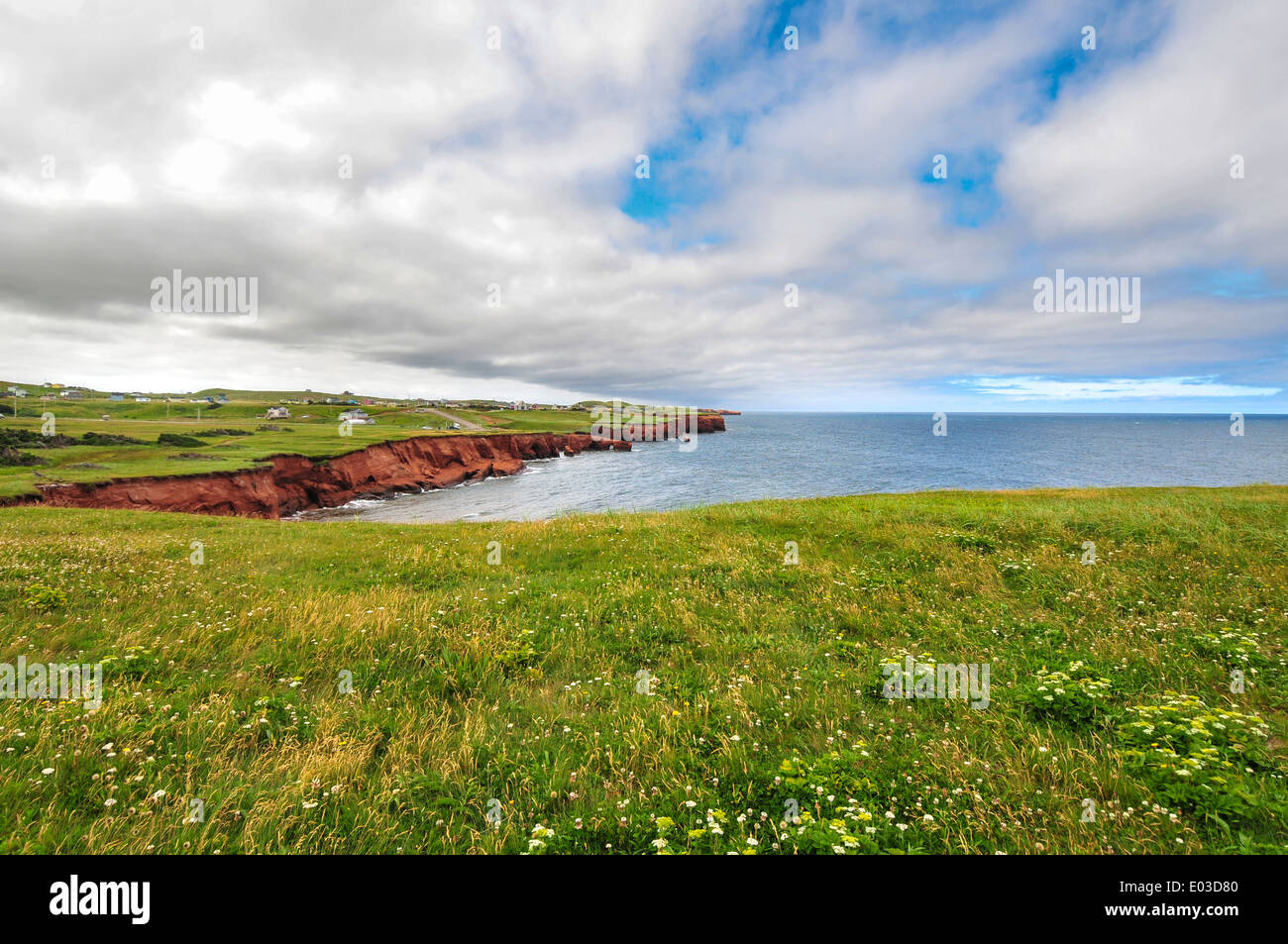Belle Anse Cliffs Ile de Cap aux meules Iles de la Madeleine Quebec