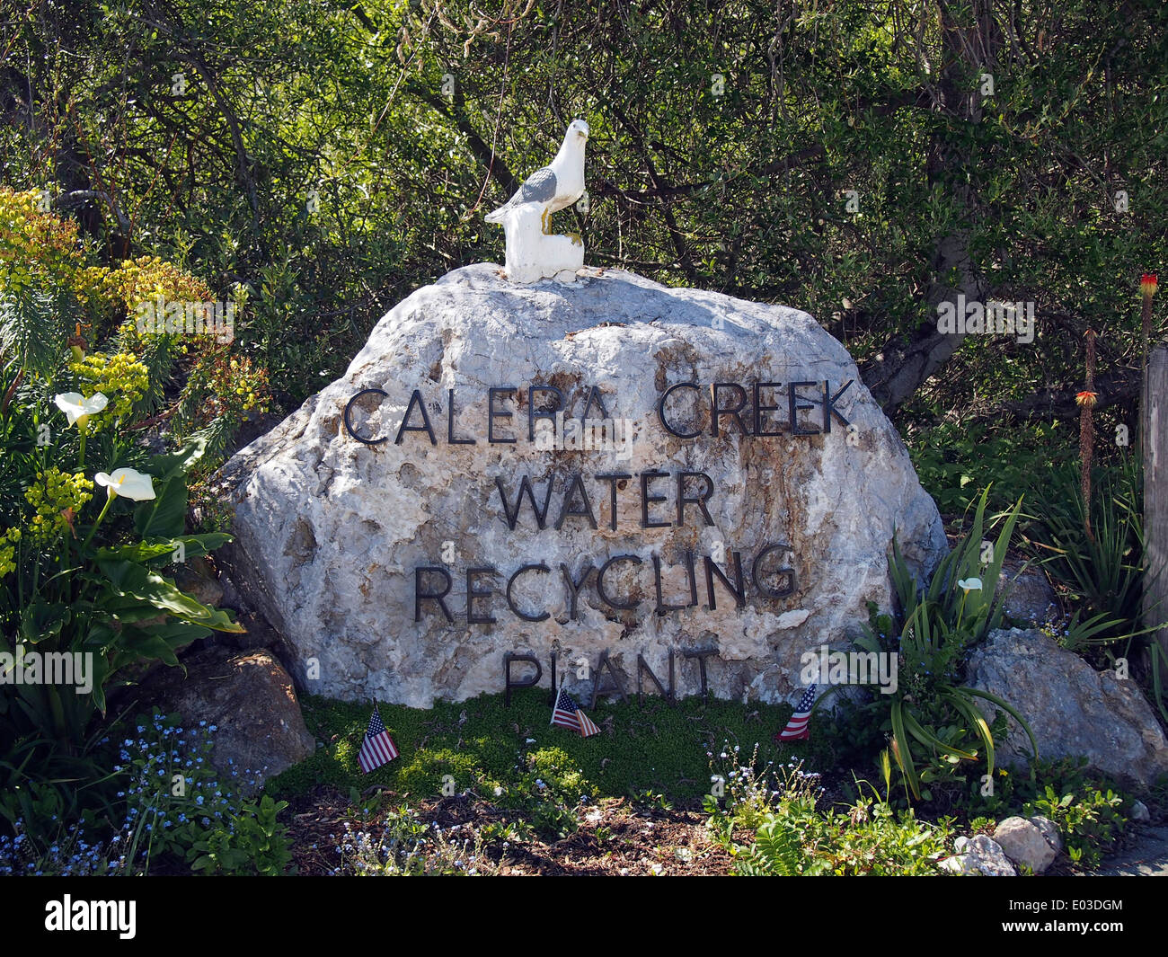 Calera Creek Water Recycling Plant entrance sign Pacifica California Stock Photo