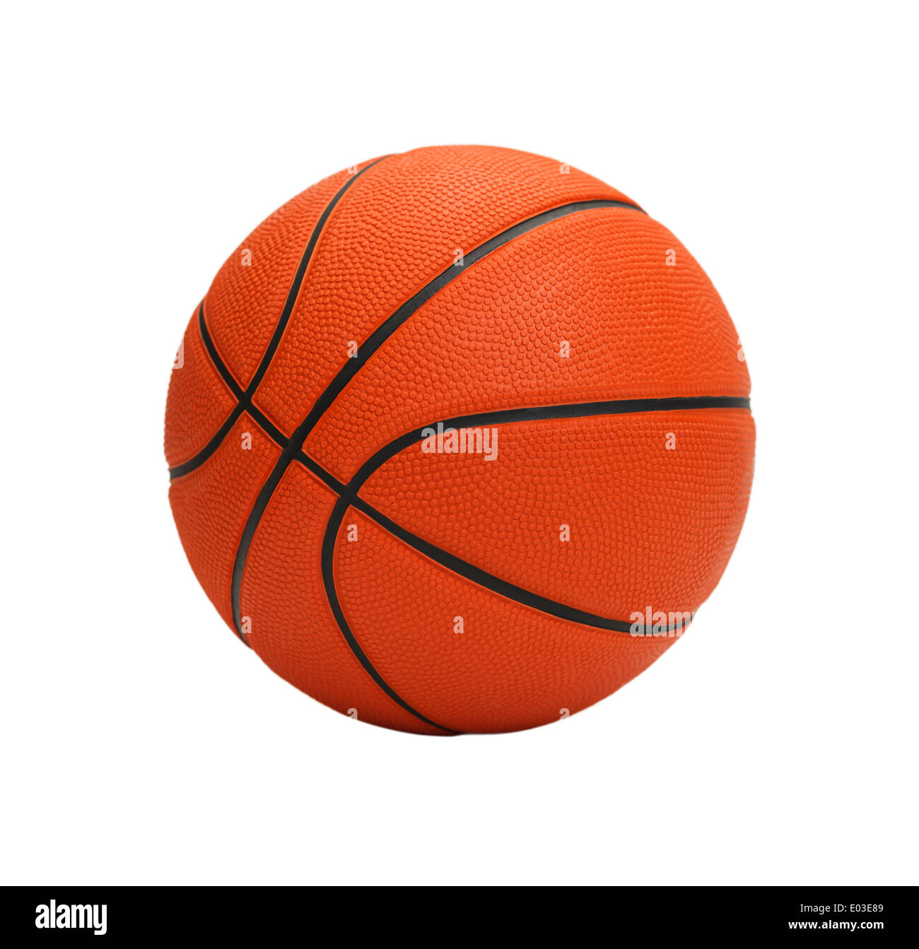 Orange Basketball Isolated on White Background. Stock Photo