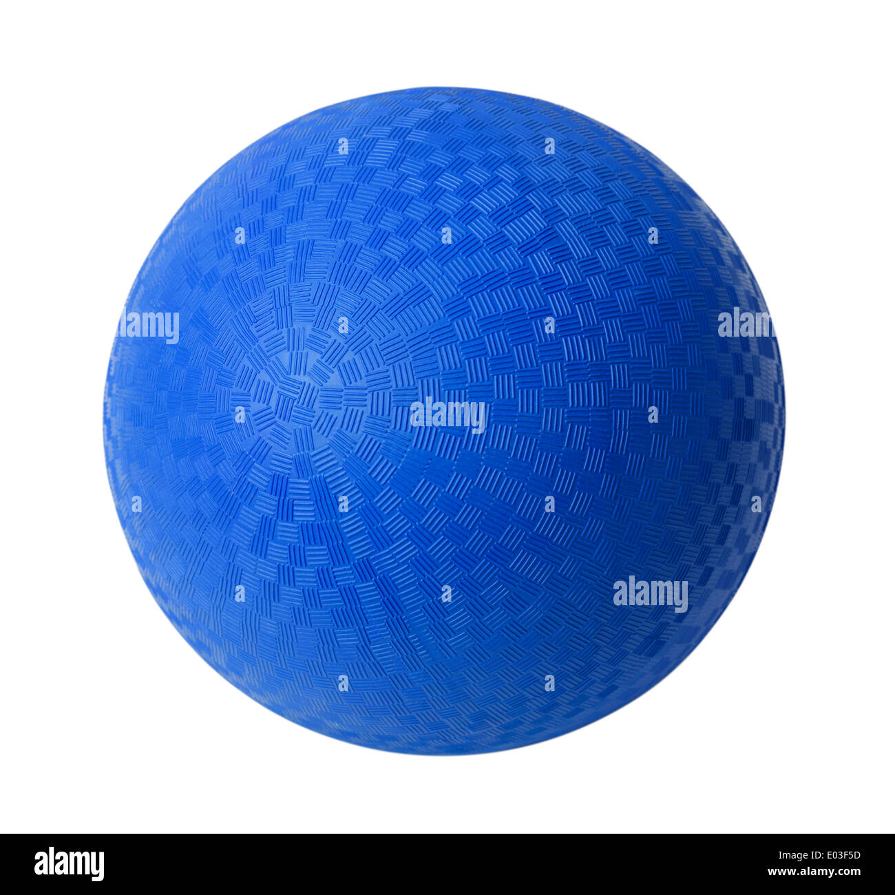 Blue Rubber Ball Isolated on White Background. Stock Photo