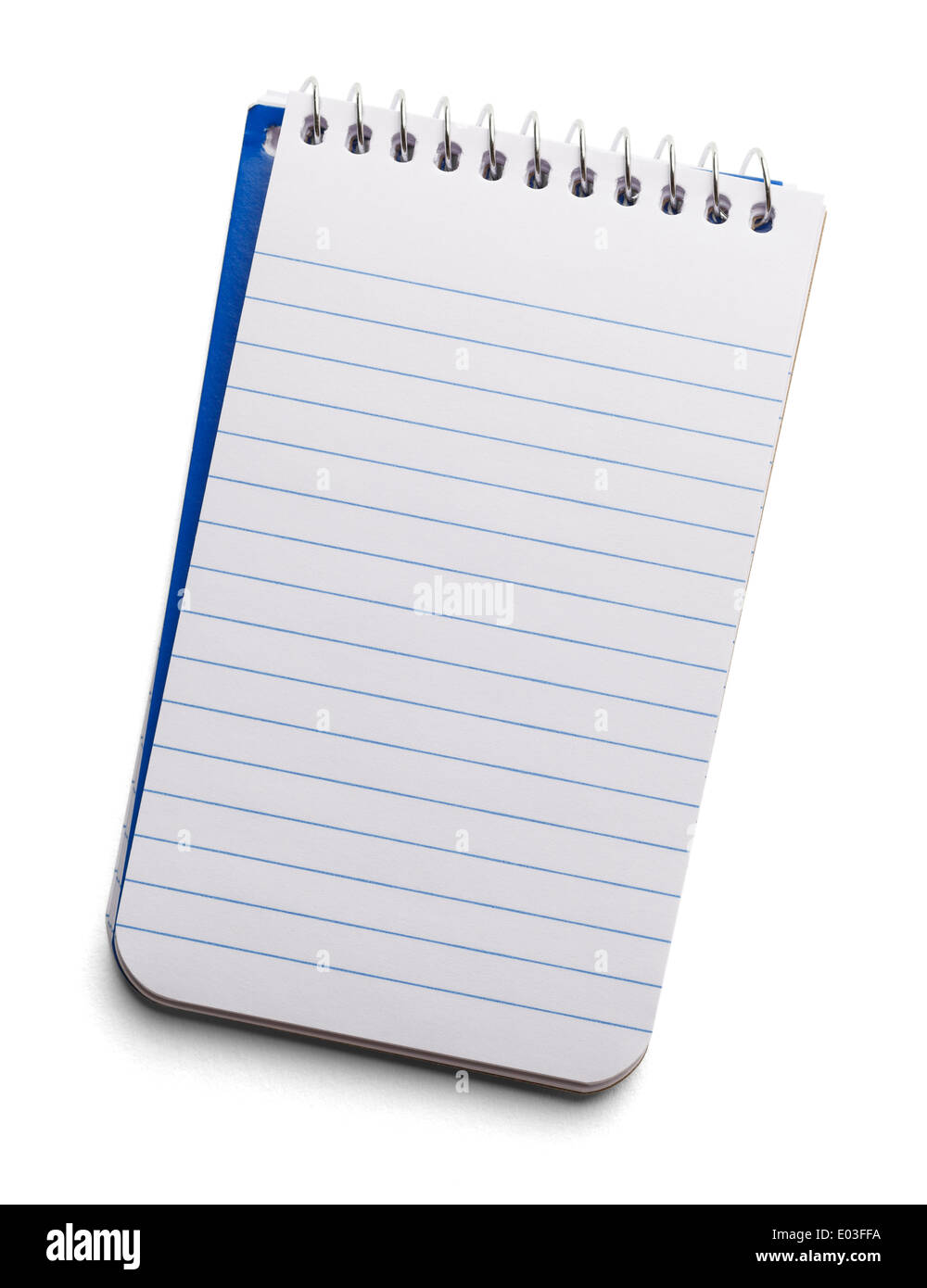 White Lined Spiral Note Pad With Copy Space Isolated On A White Background Stock Photo Alamy